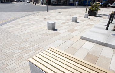 Detail of new public realm seating